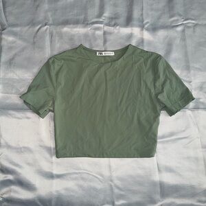 Zara Athletic Green Crop Top